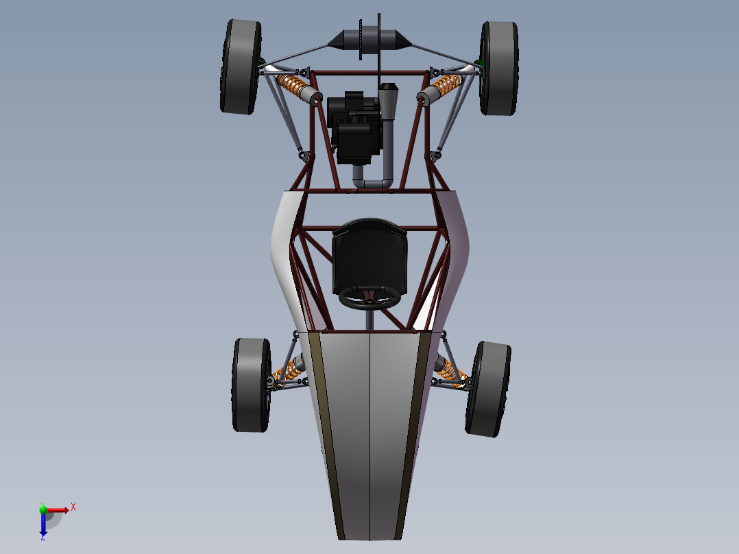 方程式混合动力车俯视图