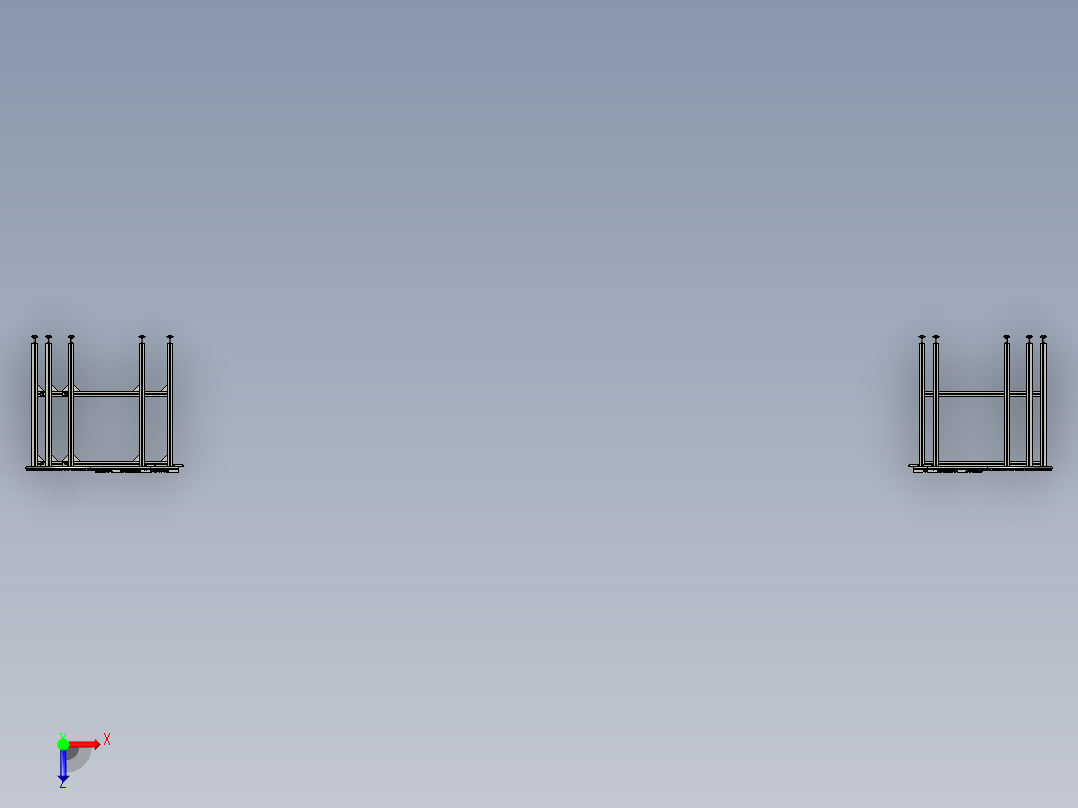 转弯输送线90度拐角俯视图