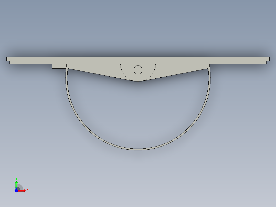 机架门旋转隐形暗拉手(UWAKS孔距76)前视图