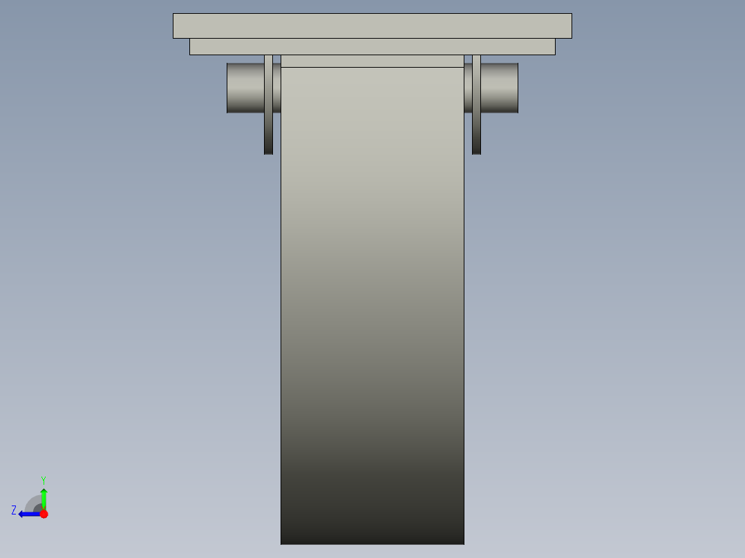 机架门旋转隐形暗拉手(UWAKS孔距76)右视图