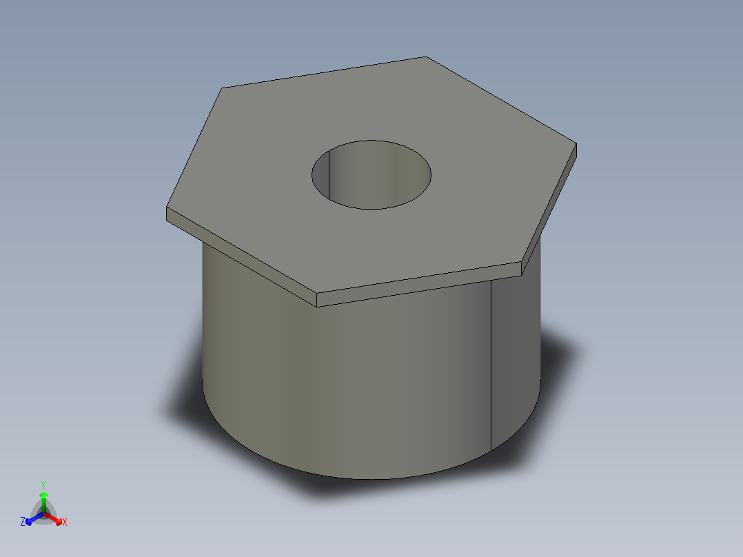 船舶管路系统SeaCor_ReducerBushing_SxSPIG_37J137247_2in x 0.5in主视图