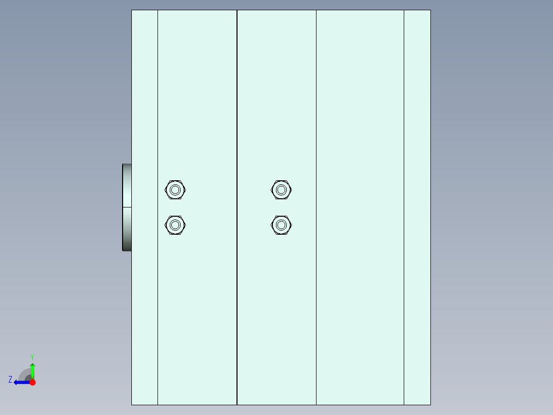 路由器壳模具右视图
