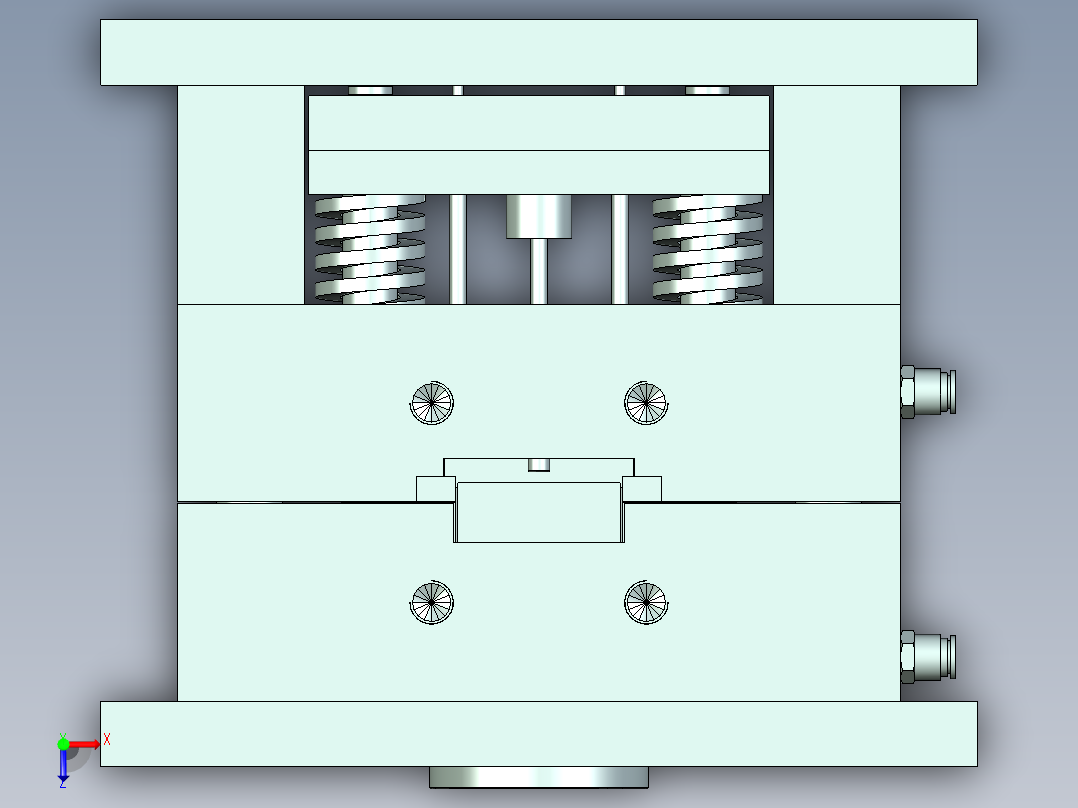 路由器壳模具俯视图