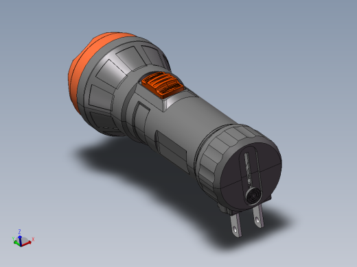 最新手持可充电手电筒（建模超全）
