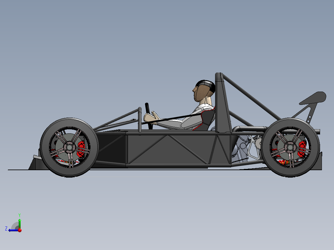 250混合动力原型赛车SW设计右视图