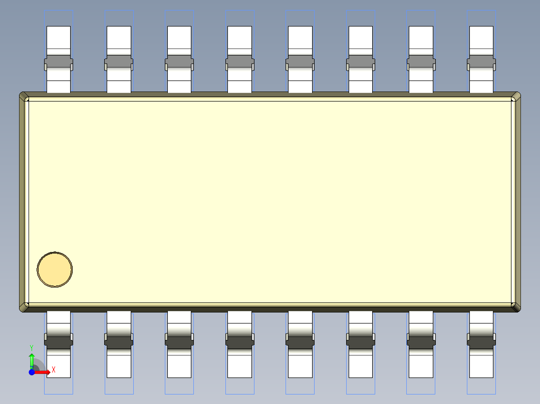 光电元件封装-miniFLAT-HP-16-YL前视图