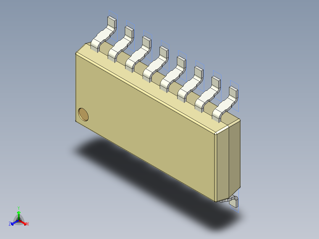 光电元件封装-miniFLAT-HP-16-YL正等轴测图