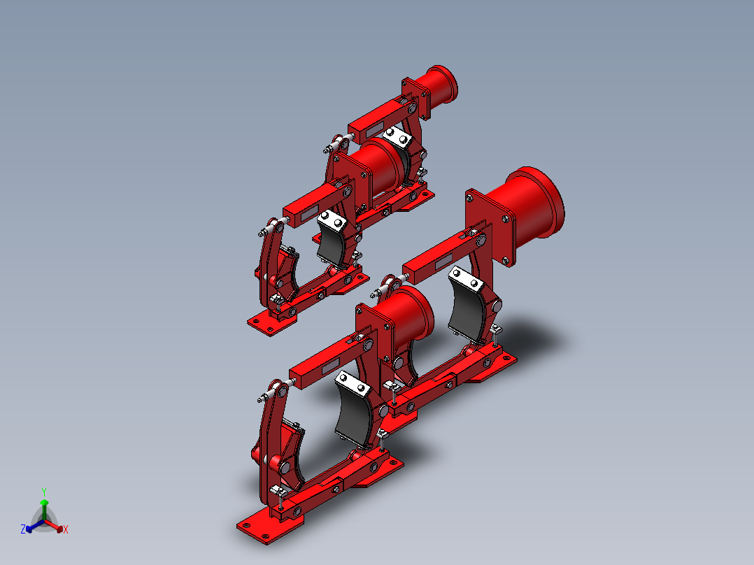 MWZA200～300系列电磁鼓式制动器 共4种型号456222==65正等轴测图