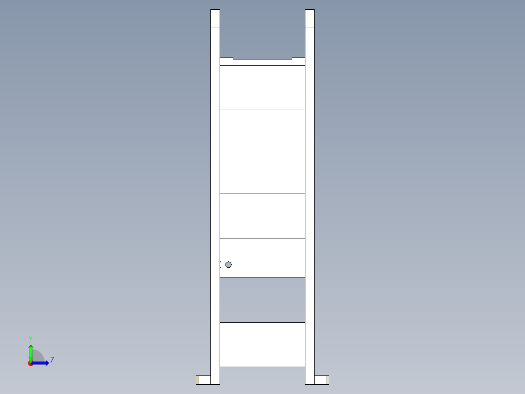 壳体压轴承组件左视图
