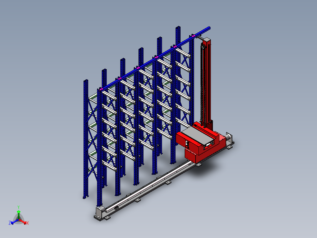 单柱巷道式堆垛机（sw16可编辑+cad）