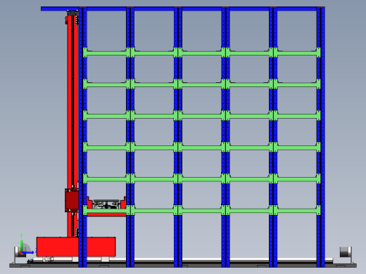 单柱巷道式堆垛机（sw16可编辑+cad）左视缩略图