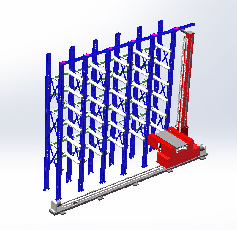 单柱巷道式堆垛机（sw16可编辑+cad）