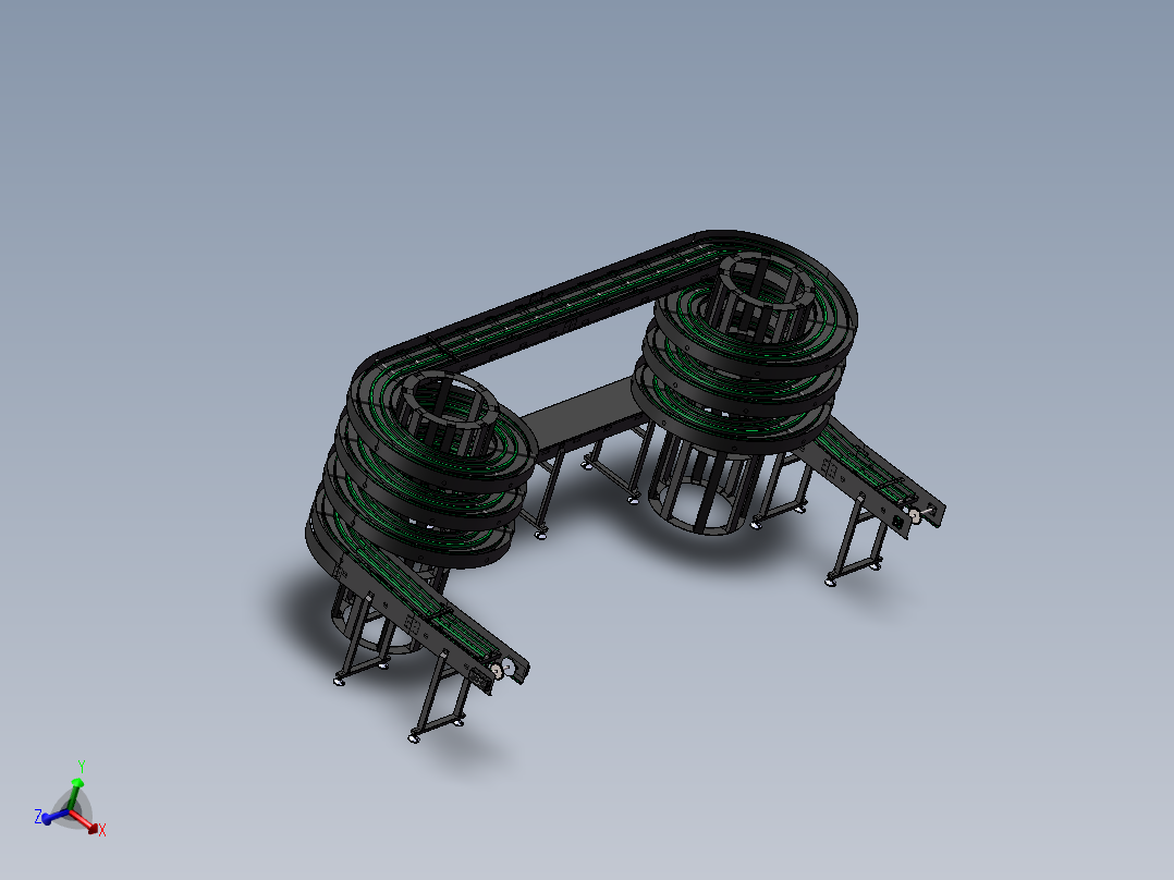 双螺旋输送机（sw14可编辑+工程图）