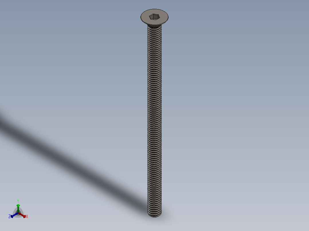 Screw_ISO_10642_M4x70_A2.SLDPRT正等轴测图