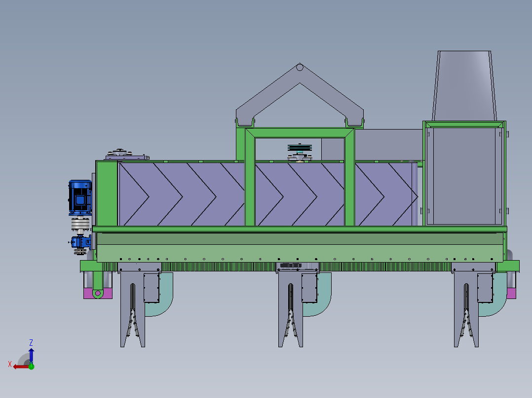 小型玉米收割机构3D 装配图 部装图