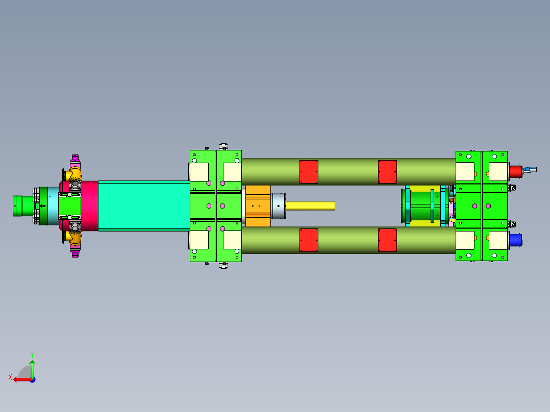 大型压力机设计后视图