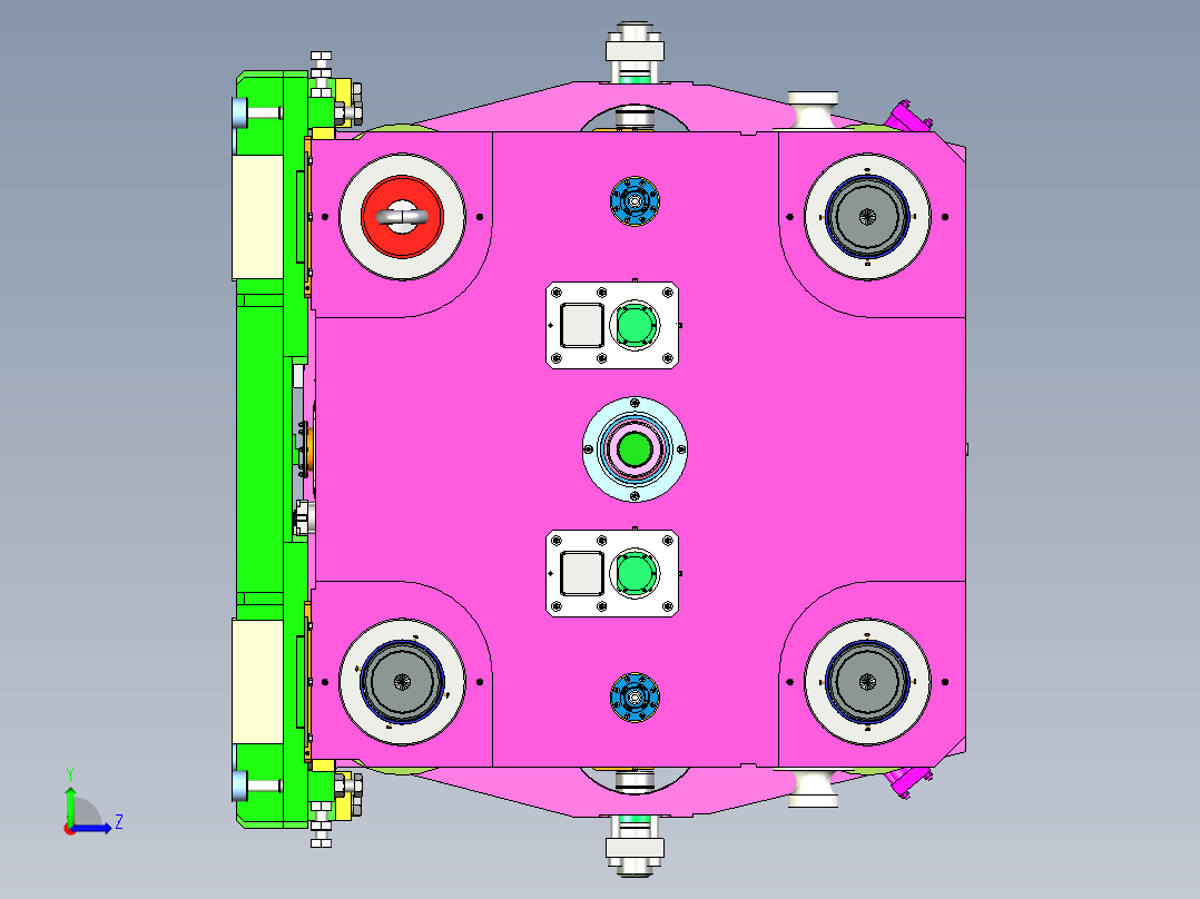 大型压力机设计左视图