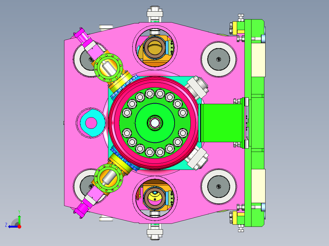 大型压力机设计右视图
