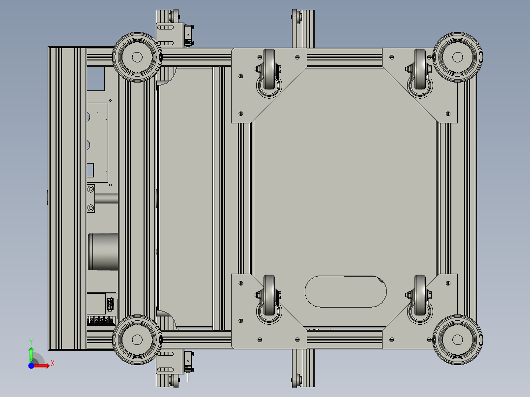 SMT贴片输送机3D模型前视图