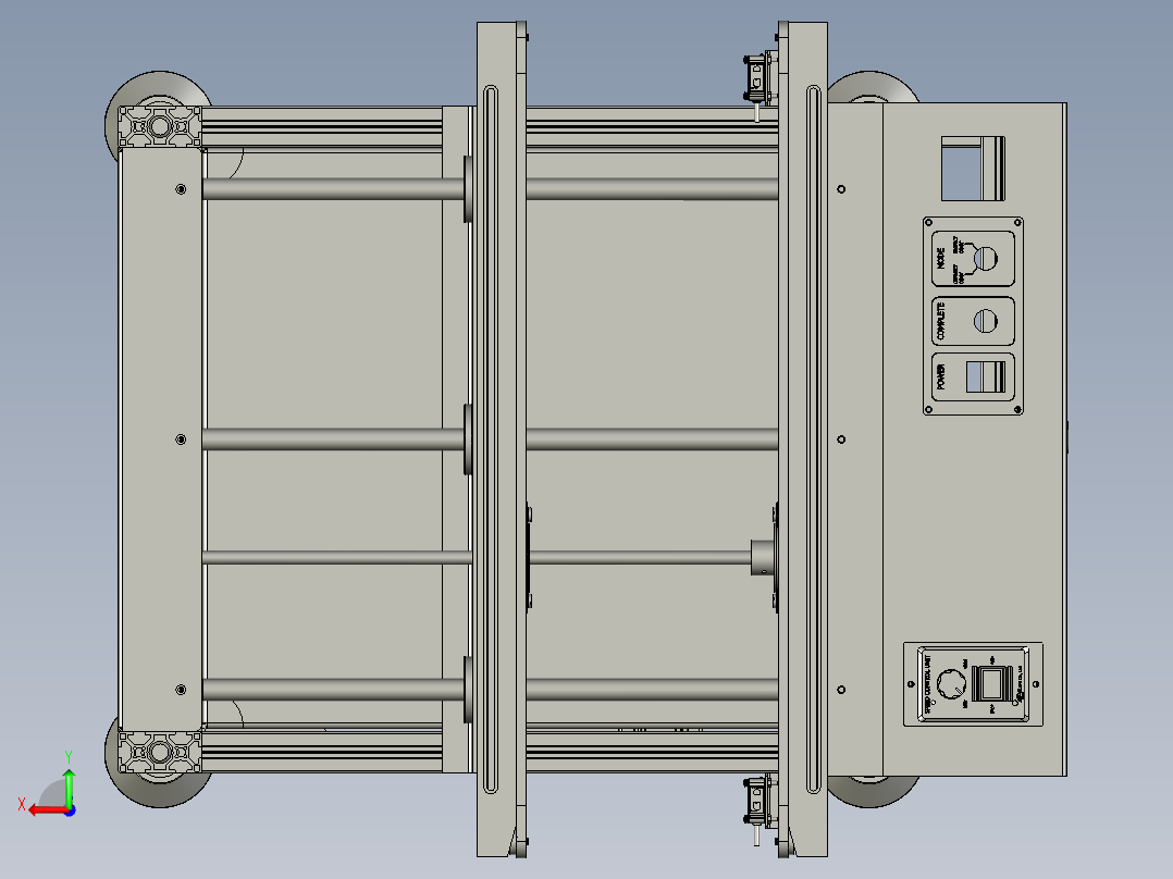 SMT贴片输送机3D模型后视图