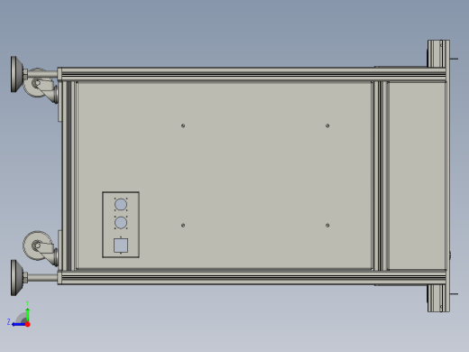 SMT贴片输送机3D模型右视缩略图