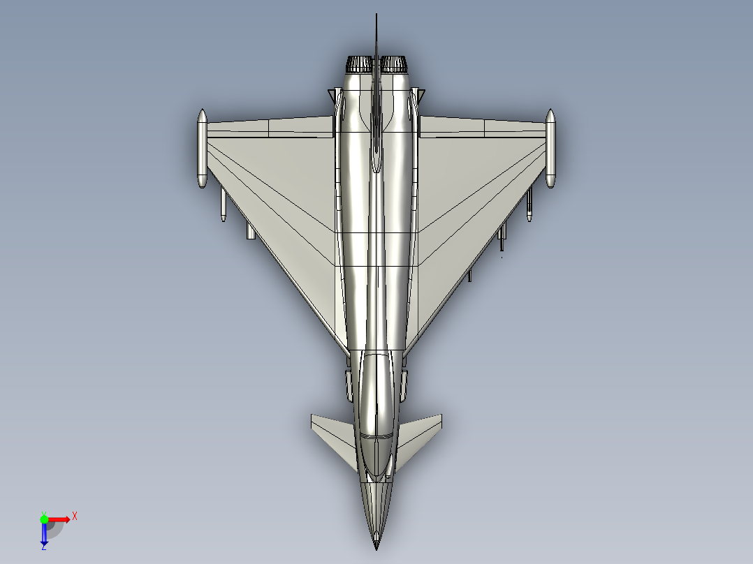 台风战斗机俯视图