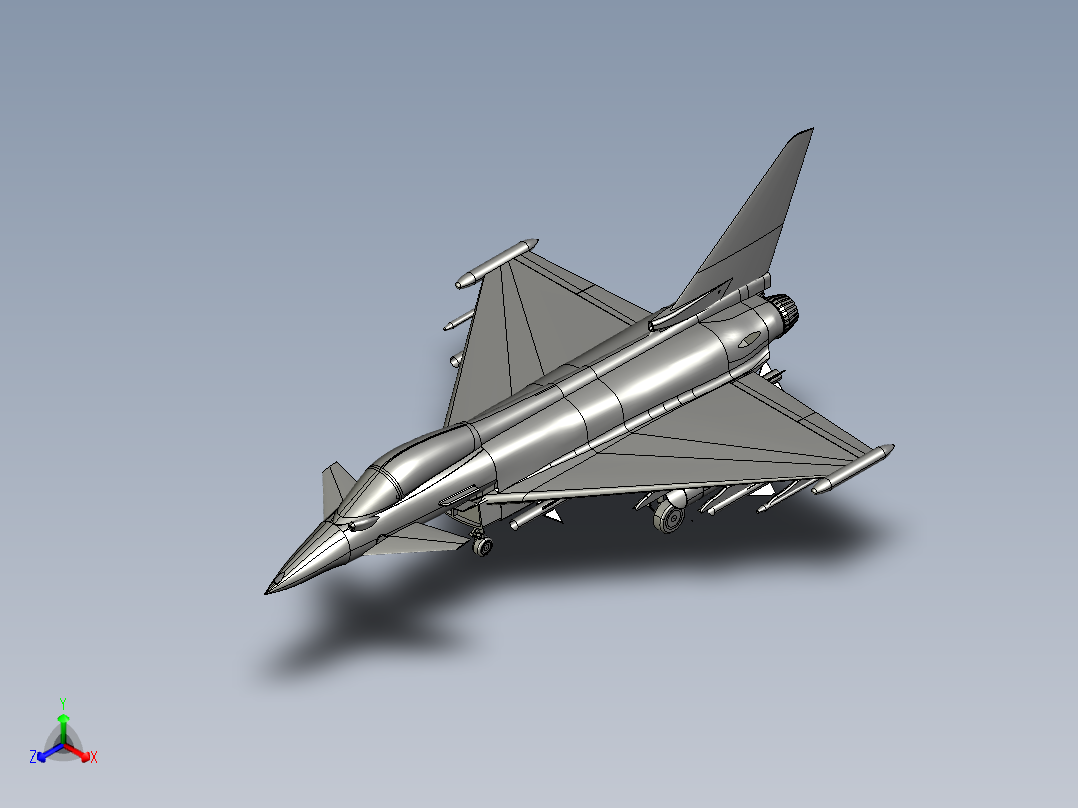 台风战斗机正等轴测图