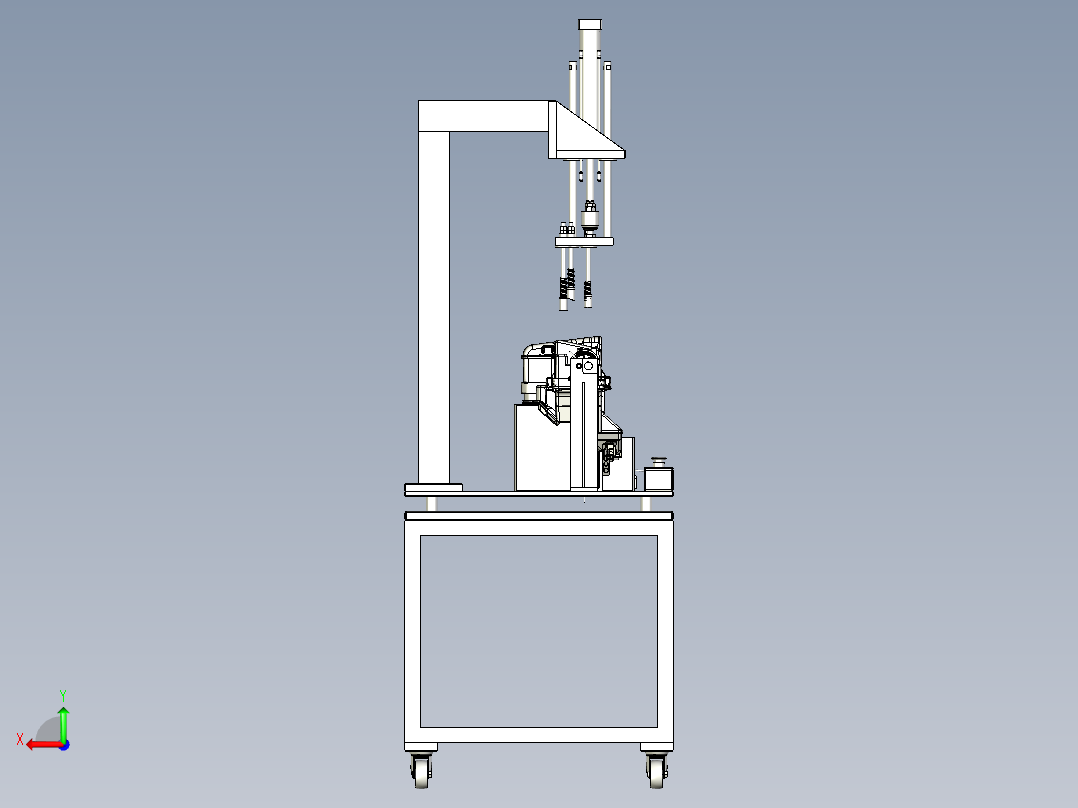 汽车空气滤清器装配检测机设备后视图