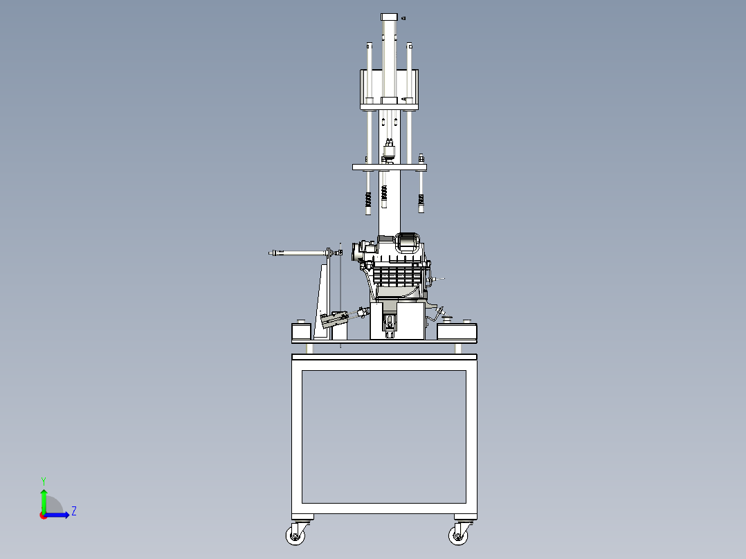 汽车空气滤清器装配检测机设备左视图