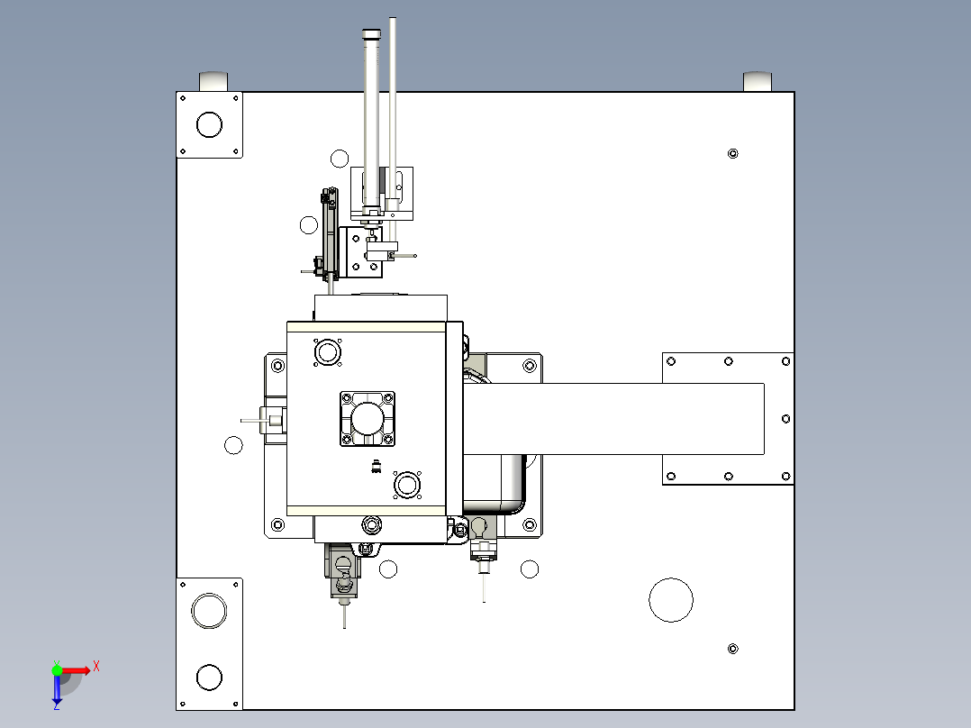 汽车空气滤清器装配检测机设备俯视图