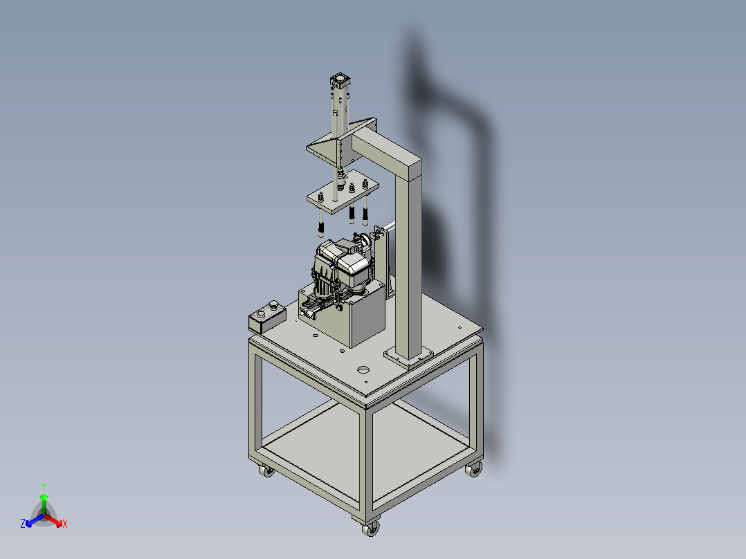 汽车空气滤清器装配检测机设备正等轴测图