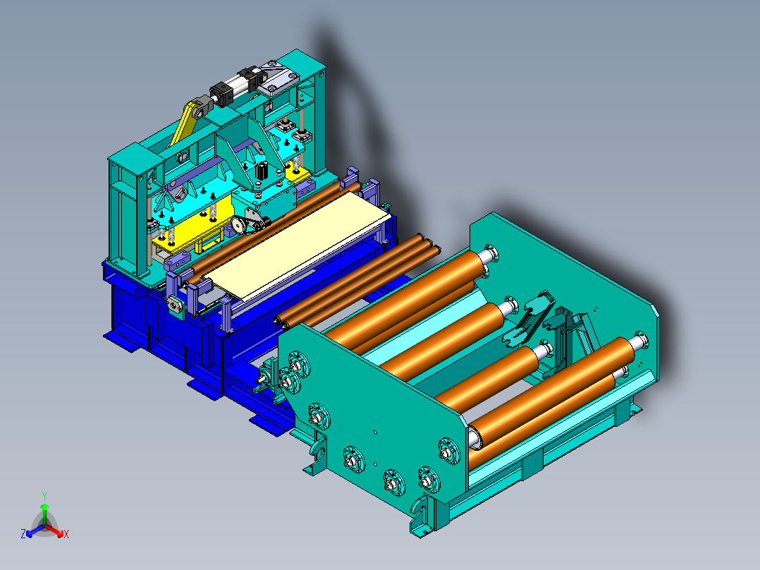 B2004280-卷材成型机开卷机正等轴测图