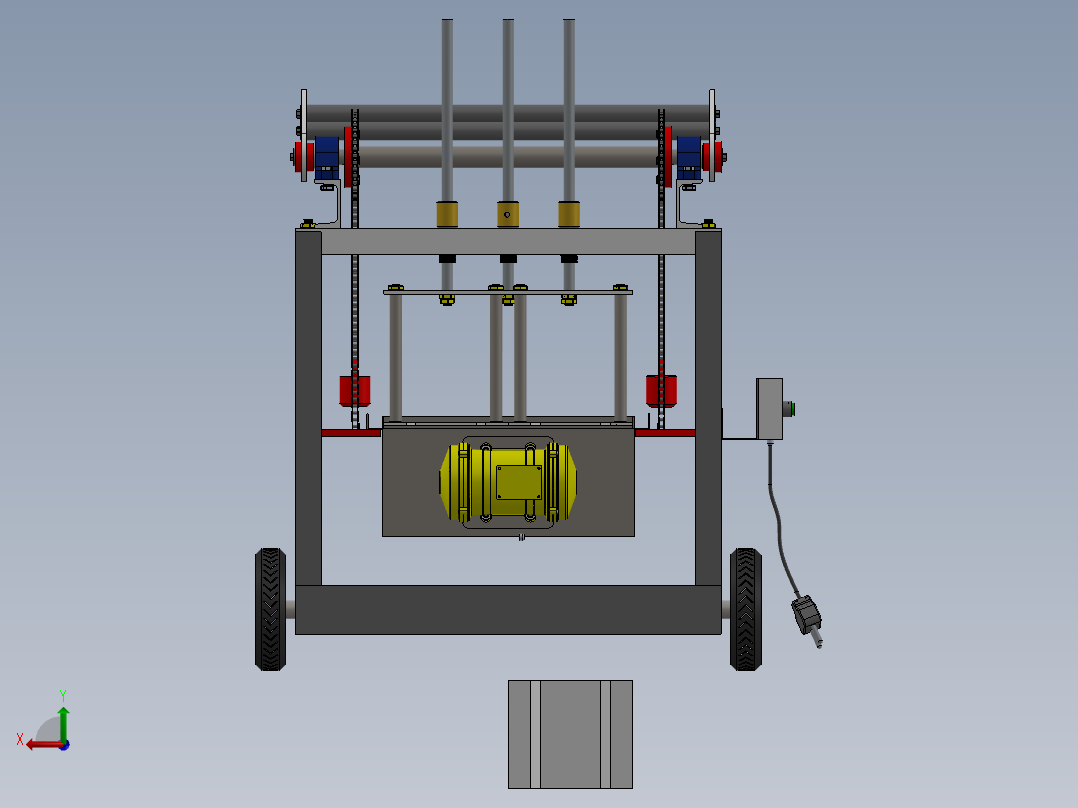 手动制砖机   SW23后视图