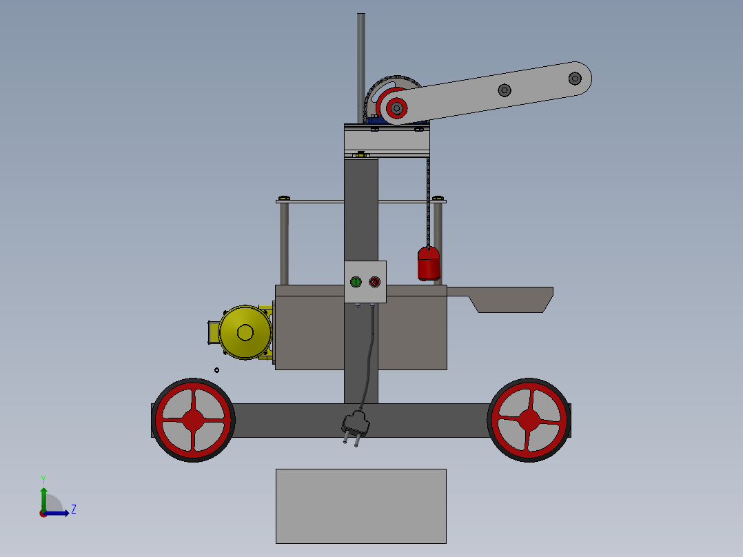 手动制砖机   SW23左视图