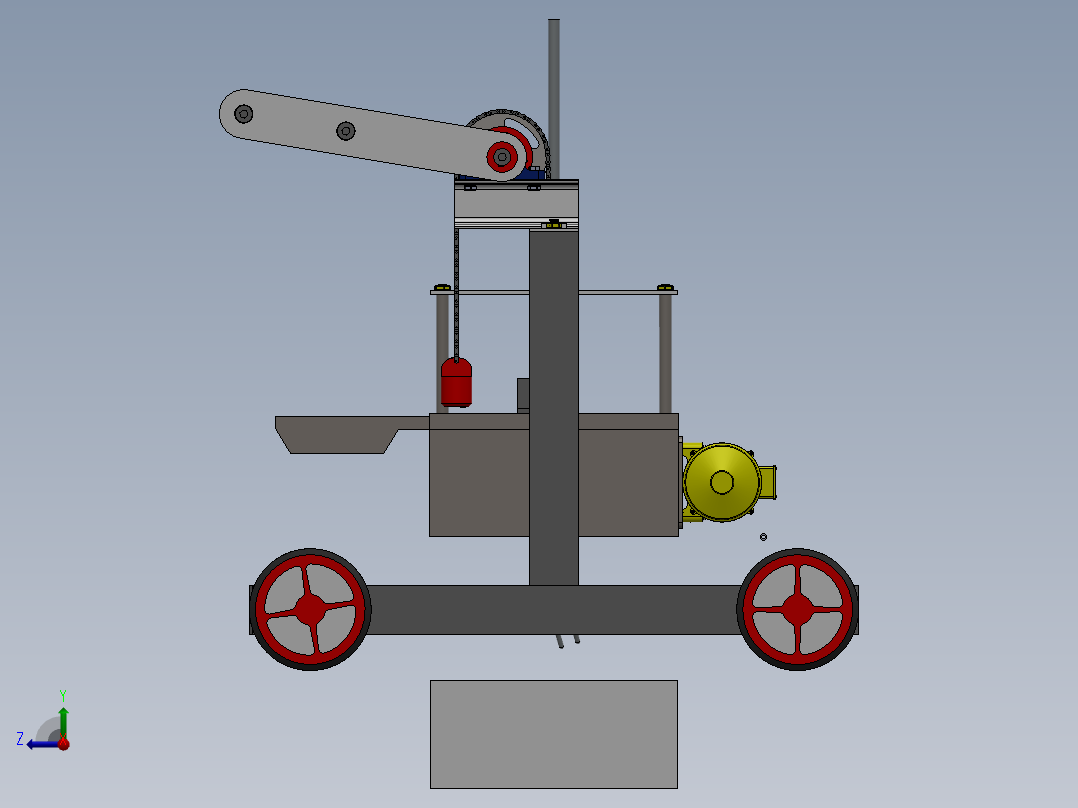 手动制砖机   SW23右视图