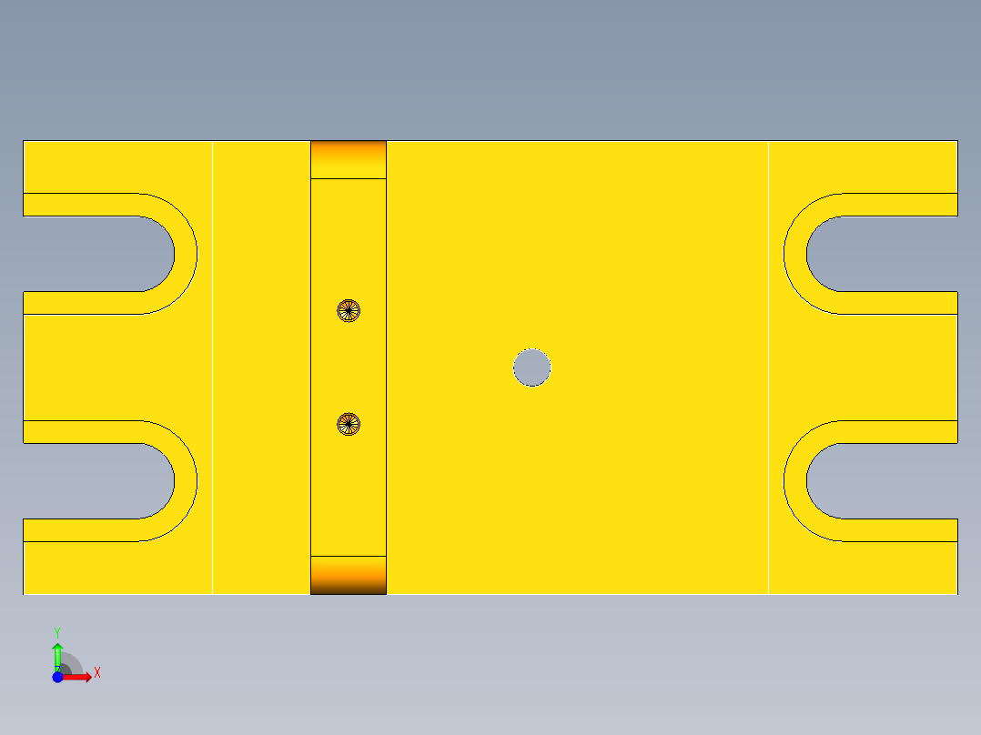 阀体钻孔夹具设计（CAD图+UG三维）前视图
