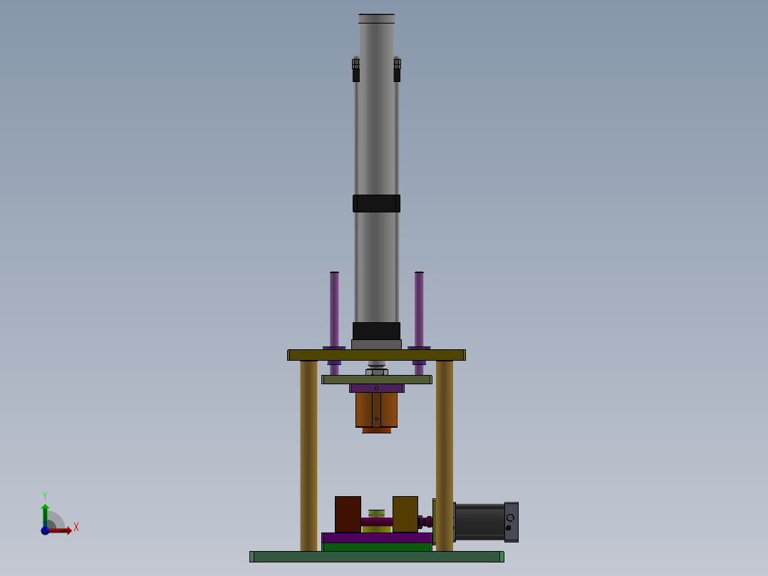 油泵铁壳封边机前视图