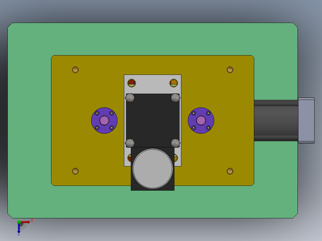 油泵铁壳封边机俯视图