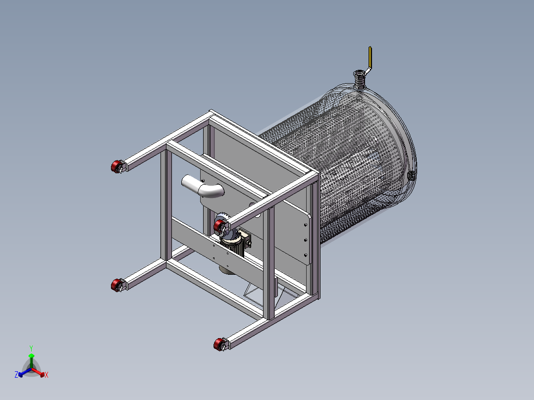 咖啡鲜果脱皮机    sw16正等轴测图