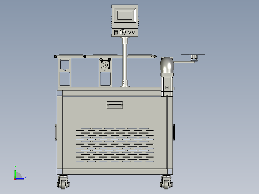 多排卡板式翻片机左视图