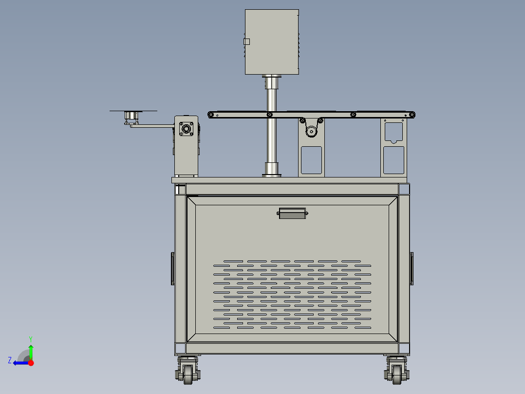 多排卡板式翻片机右视图