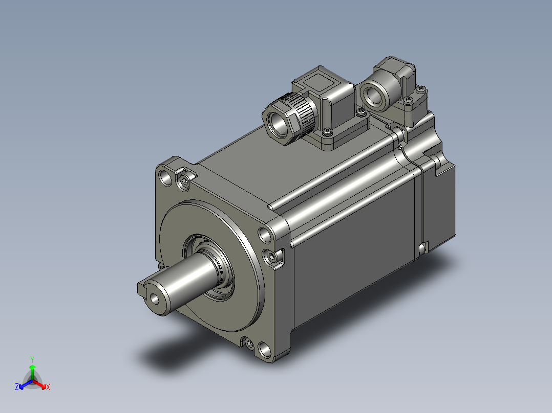 MS1H1-40B30CB-A331Z伺服电机正等轴测图