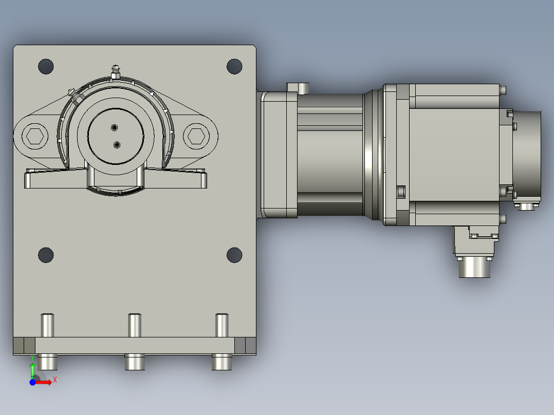 HS21-37-400带电机滚筒单元-37前视图