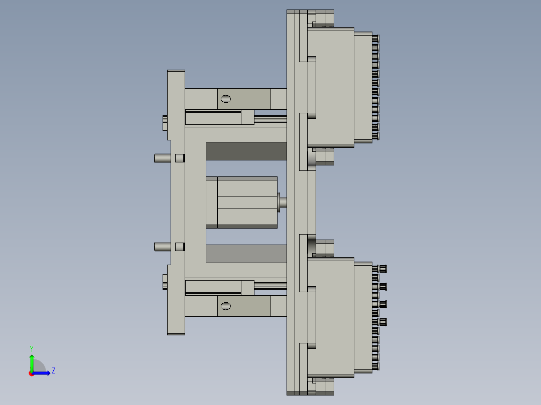 上下料载具装配左视图