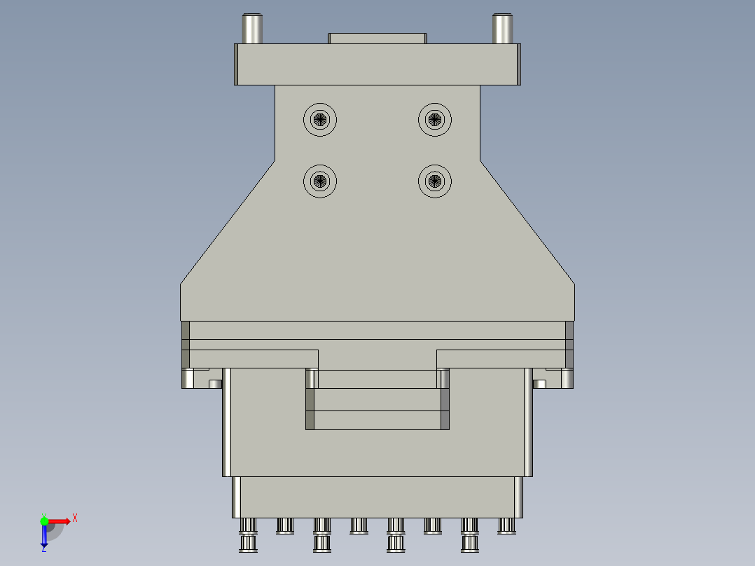上下料载具装配俯视图