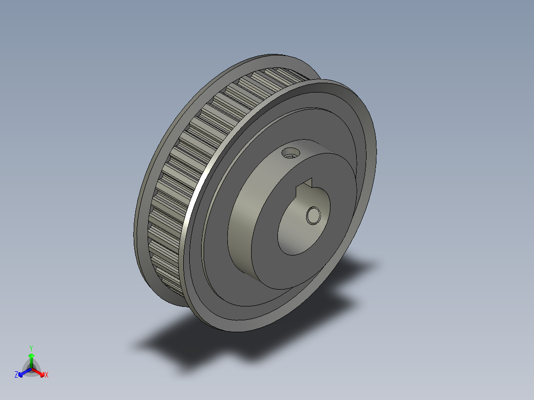 同步带轮ATPV42XL050-B-N20正等轴测图