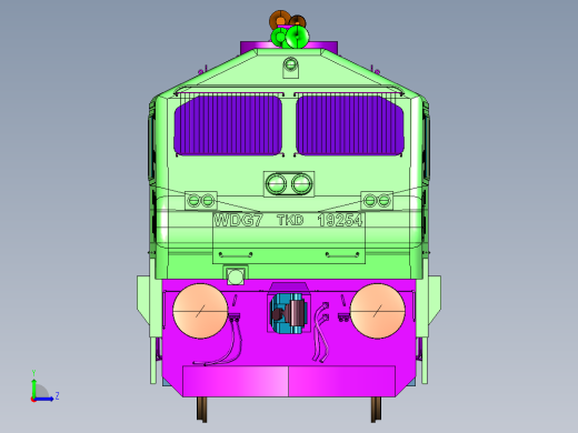 传动客运内燃机车左视缩略图
