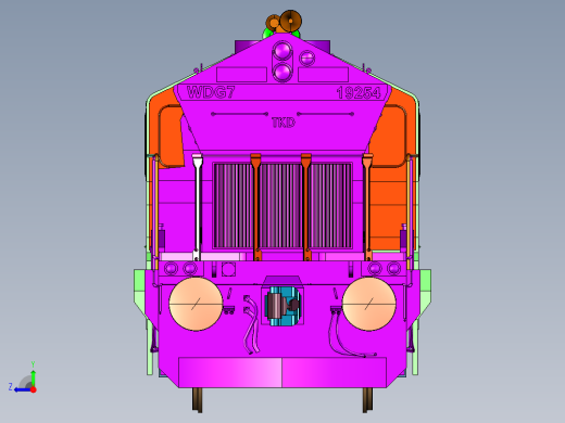 传动客运内燃机车右视缩略图