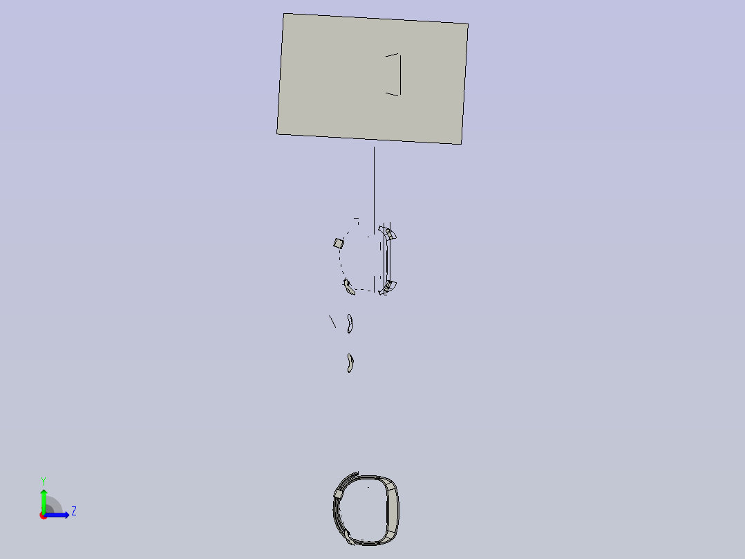 时尚手表模型2左视图