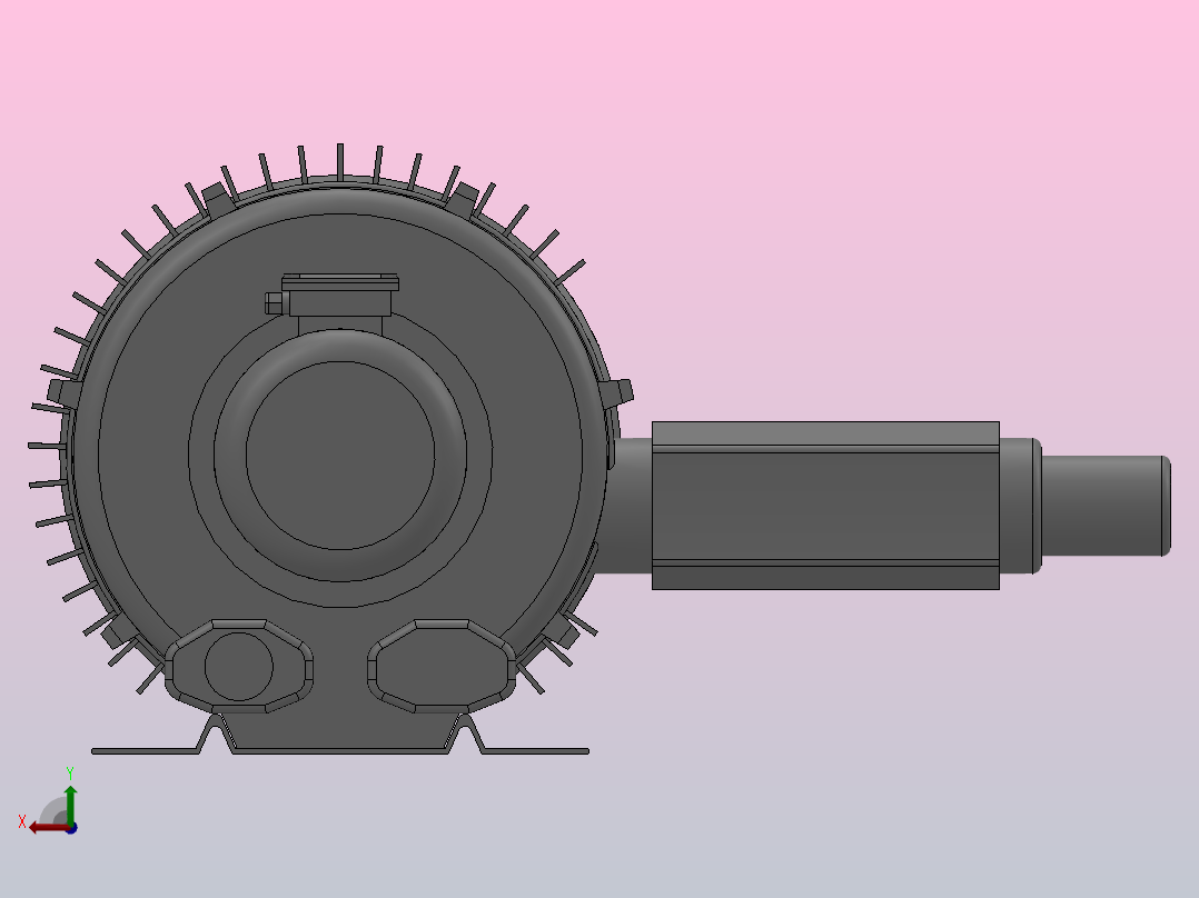 JQT-S系列双段高压旋涡式气泵[JQT-3000-S]后视图